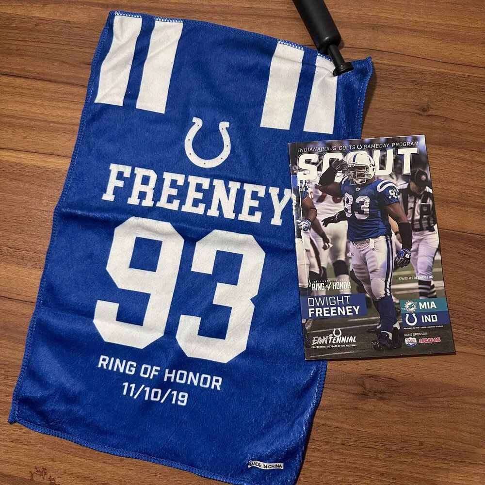 NFL Indianapolis Colts Freeney Ring of Honor Stadium Towel & Souvenir Program